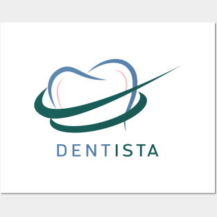 Dentist and dentistry clinic vector logo design. Posters and Art